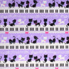 ピアノの上で踊る黒猫ワルツ(ラベンダー) ラミネート0.2mm生地